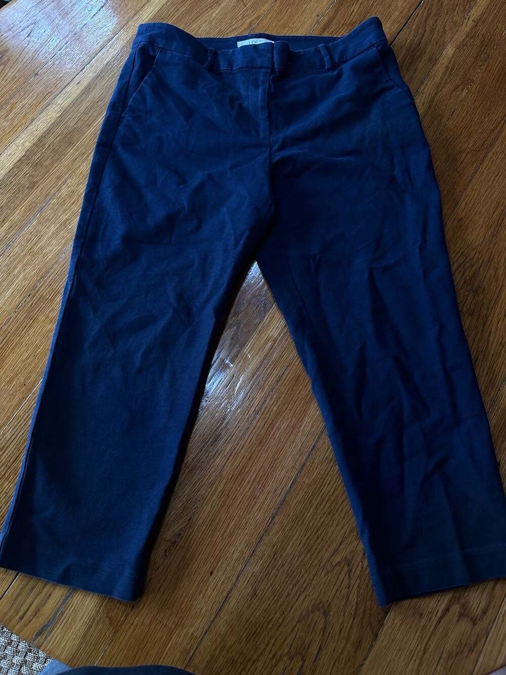 LOFT The Riviera Slim Size 12P Blue Crop Pants
